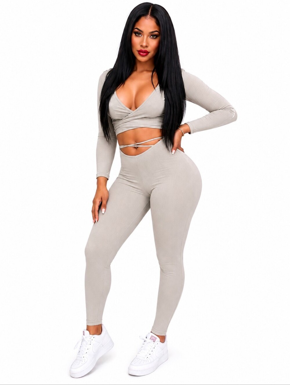 💋TWO-PIECE DEEP V-NECK JUMPSUIT!!!